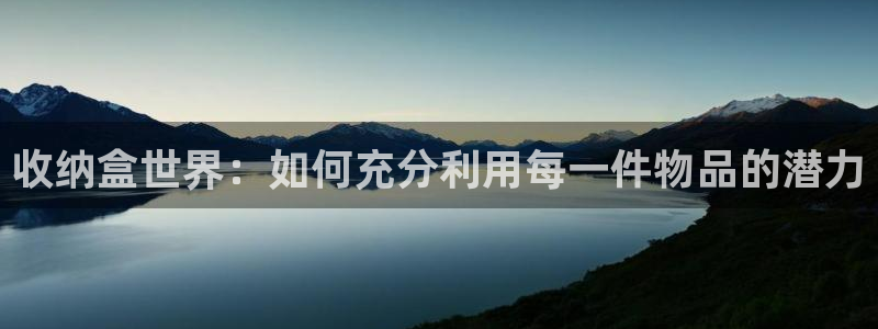 注册凯捷体育：收纳盒世界：如何充分利用每一件物品的潜