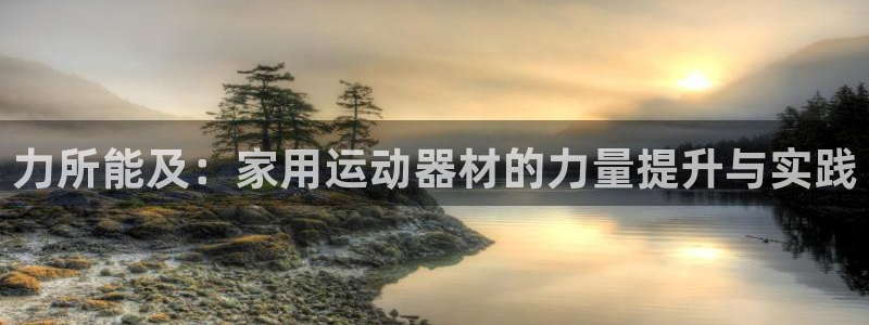 凯捷体育平台注册流程图：力所能及：家用运动器材的力量