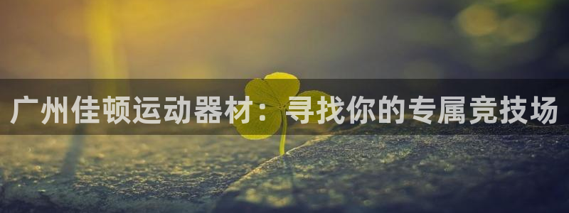 凯捷体育平台：广州佳顿运动器材：寻找你的专属竞技场